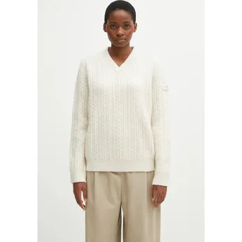 Dámský svetr Svetr s příměsí vlny MM6 Maison Margiela, L, béžová, 01X