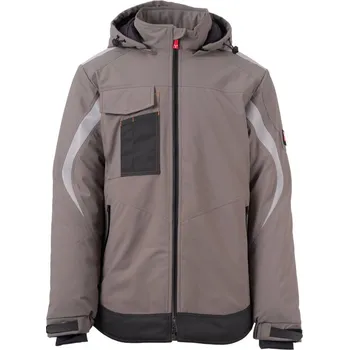 Pánská softshellová bunda Zimní pánská softshellová bunda WONDER LITE PAD, zateplená Payper Barva: KOUŘOVÁ/ČERNÁ, Velikost: XL