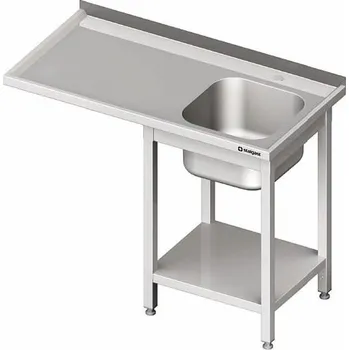 Dětský stůl STALGAST Stůl s jednokomorovým dřezem z pravé strany a místem na ledničku nebo myčku 1300x700x900 mm | STALGAST, 980957130