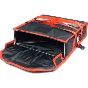 Taška na bowlingovou kouli FURMIS Taška na pizzu na 2 krabice 400x400 mm, material Cordura, černá s červeným lemováním | FURMIS, T2M
