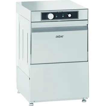 Myčka nádobí asber Myčka na sklo s dávkovačem leštícího a mycího prostředku a odpadovým čerpadlem, koš 350x350 mm | ASBER, GE-350 B DD