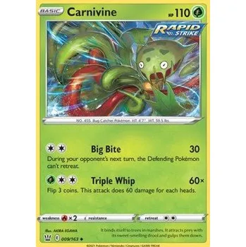Karetní hra Pokémon BST 009/163 Carnivine - Battle Styles Stav: Near Mint, Verze: REVERSE HOLO