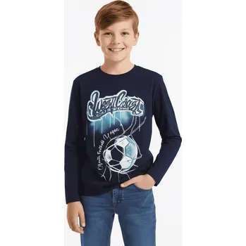 CHLAPECKÉ TRIČKO S FOTBALOVÝM MÍČEM NOVINKA Barva: Tmavě modrá, Velikost: 164