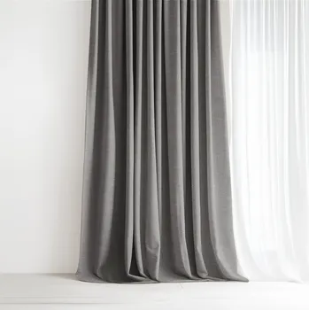 Závěs Dekorační závěs Peru - šedý 140x135 cm