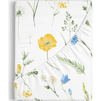 Prostěradlo Bavlněné napínací prostěradlo - Česká louka 90 x 200 cm