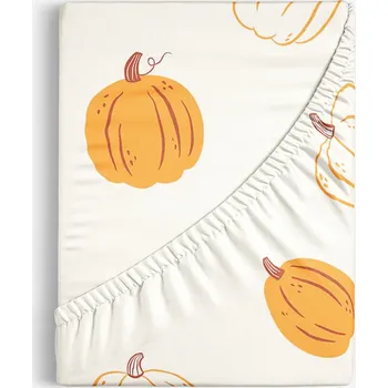 Prostěradlo Bavlněné napínací prostěradlo - Podzimní dýně 140 x 200 cm