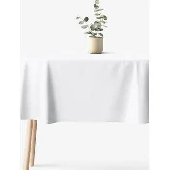 ubrus Oválný ubrus 100% bavlněný kepr - bílý 120 x 160 cm