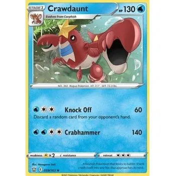 Karetní hra Pokémon BST 039/163 Crawdaunt - Battle Styles Stav: Near Mint, Verze: REVERSE HOLO