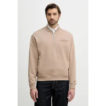 Dámské oblečení Bavlněná mikina Tommy Hilfiger MW0MW41432 béžová 80X, vel. S