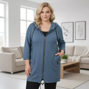 Dámské oblečení Dámská petrol dlouhá mikina v univerzální velikosti L-XXL L1998