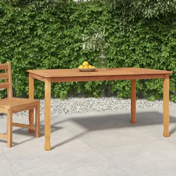 Zahradní stůl OMAXI Zahradní jídelní stůl 150 x 90 x 75 cm masivní teak 602867