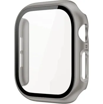 Metalické pouzdro s tvrzeným sklem pro Apple Watch 42mm (Series 10 / 11) - přírodní titan