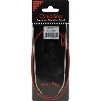 Jehlice ChiaoGoo Knit Red ergonomické fixní kruhové jehlice 100 Cm 3,75mm (ChiaoGoo SS Knit RED™ Circulars - 40" 100 cm 3,75mm)