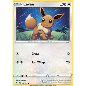 Sběratelská karetní hra Pokémon VIV 130/185 Eevee - Vivid Voltage Stav: Near Mint, Verze: REVERSE HOLO