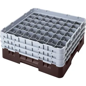 Cambro Koš Camrack 49 pozic, výška sklenice 17,4 cm - Hnědá| TOM, R-49S638-167
