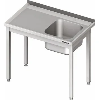Dětský stůl STALGAST Stůl s jednokomorovým dřezem z pravé strany bez police 800x600x850 mm | STALGAST, 980646080