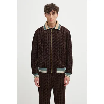 Pánská mikina Mikina Drôle de Monsieur La Veste SurvÍtement Monogramme, L, hnědá, 89X