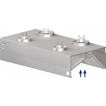 Digestoř STALGAST Digestoř nástěnná rekuperační – skříňová 1500x1200x450 mm | STALGAST, 9821312150