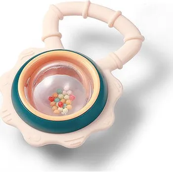 BabyOno Chrastítko s kousátkem Flower 3 m+