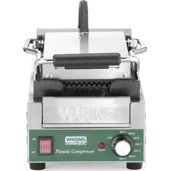 Kuchyňský gril Kontaktní gril Panini Compresso Slimline, Waring, 220-240V/1800W, 317x596x(H)260mm | WPG200E