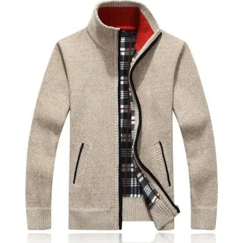 Pánský svetr Pánský svetr na zip S62 béžova XS