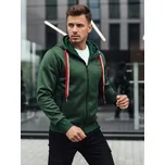 Dstreet Zajímavá zelená mikina s kapucí