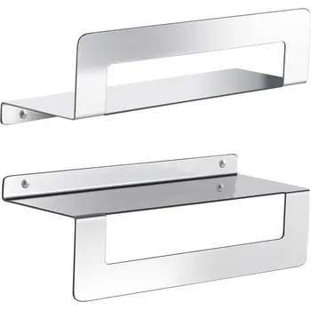 Drátěná police Gedy CLEO polička s držákem ručníků 300mm, nerez lesk - 2019133