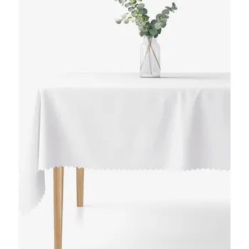 ubrus Sváteční hranatý teflonový ubrus - bílý s lesklými obdélníčky 80 x 80 cm