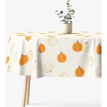 ubrus Oválný ubrus 100% bavlněné plátno - Podzimní dýně 120 x 160 cm