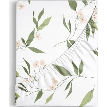 Prostěradlo Bavlněné napínací prostěradlo - Vůně jasmínu 140 x 200 cm