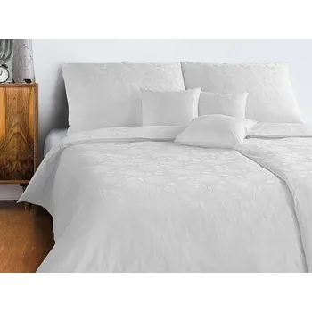 DADKA VRACOV Povlečení damašek Jiřiny bílé 140x240, 70x90 cm