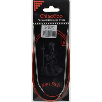 Jehlice ChiaoGoo Knit Red ergonomické fixní kruhové jehlice 100 Cm 3,25mm (ChiaoGoo SS Knit RED™ Circulars - 40" 100 cm 3,25mm)