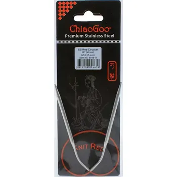 Jehlice ChiaoGoo Knit Red ergonomické fixní kruhové jehlice 40 Cm 5mm (ChiaoGoo SS Knit RED™ Circulars - 16" 40 cm 5mm)