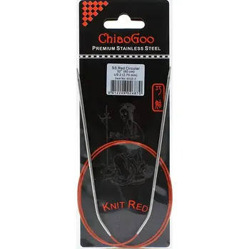 ChiaoGoo Knit Red ergonomické fixní kruhové jehlice 80 Cm 2,75mm (ChiaoGoo SS Knit RED™ Circulars - 32" 80 cm 2,75mm)