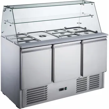 TECHNICA Salátový stůl dvoudveřový chlazený s prosklenou nástavbou 368 l, 1365x700x850 mm | TECHNICA, Cold Line