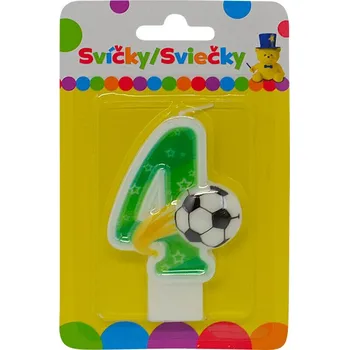 Magnetická kreslící tabulka Narozeninová svíčka s míčem a číslem 4.