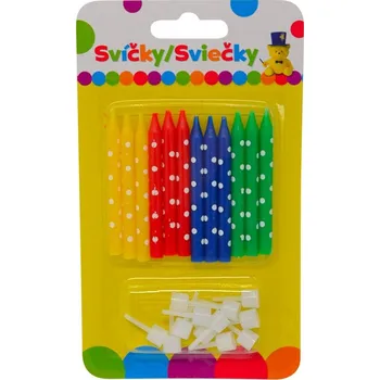 Magnetická kreslící tabulka Narozeninová svíčka BAREVNÁ s držákem 12ks