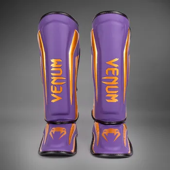 Chránič holeně pro bojový sport Chrániče holení VENUM Elite - Dark Purple - Special Edition - VENUM-1394-042 Velikosti: XL