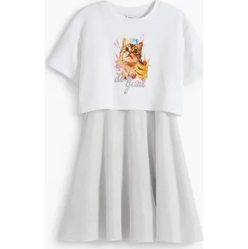 Dívčí šaty Dívčí šaty Desigual 25WGVK11 bílá 00X, vel. 140
