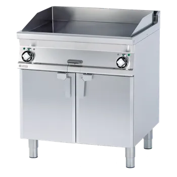 Kuchyňský gril Grilovací deska 79x52 elektrická hladká s podestavbou 400 V | RM - FTL-78ET