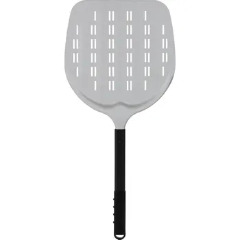 Lopata na pizzu TECHNICA Perforovaná lopata na pizzu z anodového hliníku s hliníkovým úchytem, čtvercová, 305x305x660 mm | TECHNICA, Pizza Line