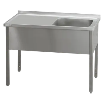 Zahradní stůl Stůl mycí 120x60x90 - 1x dřez 50x40x30 odkapávací plocha levá | REDFOX - MSJOL 6012