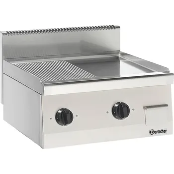 Kuchyňský gril BARTSCHER Grilovací deska, hladká/vroubkovaná, 600x600x290 mm | BARTSCHER, 600 Imbiss