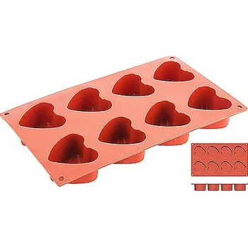 Plech na pečení CONTACTO Silikonová forma na pečení, formičky srdce o průměru 60 mm | CONTACTO, 6648/060