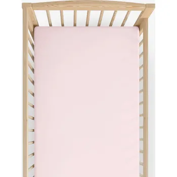 Prostěradlo Bavlněné prostěradlo do dětské postýlky - pudrově růžové 60 x 120 cm