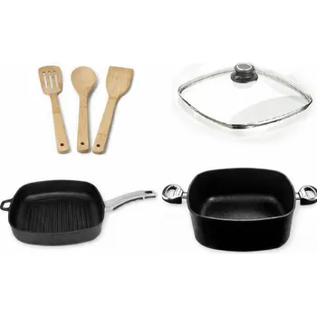 Pánev sada titanového nádobí baf grilovací pánev a pekáč 28x28 i na indukci