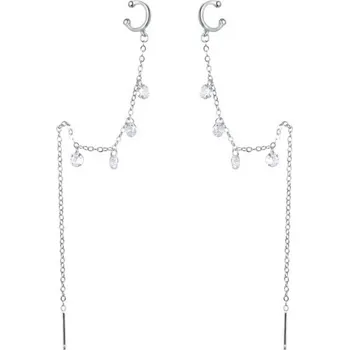 Náušnice Agato Dlouhé provlékací náušnice se zirkony AGT-E024VW-EC (Ag925/1000, 2,13 g)