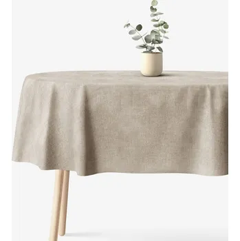 ubrus Oválný ubrus Malaga - kávový režný 120 x 160 cm