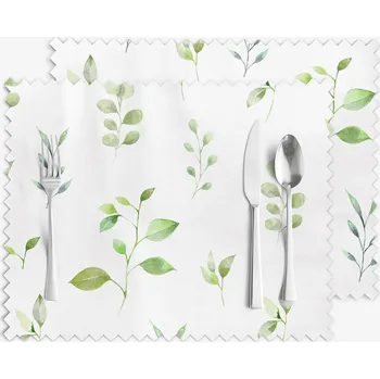 ubrus Prostírání na stůl teflonové - Eukalyptové lístky - sada 2ks 30 x 40 cm