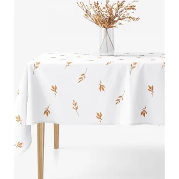 ubrus Hranatý ubrus 100% bavlněné plátno - Hnědé podzimní lístky 80 x 80 cm